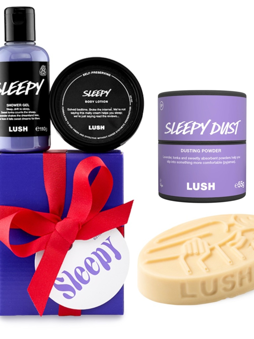 LUSH Sleepy Gift Set, sleepy dust & sleep massage bar